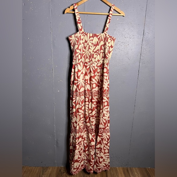 Marine Layer Selene Maxi Dress in Auburn Flora - Size L - Picture 3 of 10